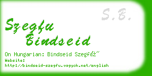 szegfu bindseid business card